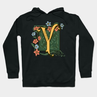 Art Nouveau Letter Y, Ornamental Letter Y, Art Deco Hoodie